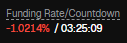 A dark dashboard displaying "Funding Rate/Countdown" with a red negative funding rate of -1.0214% and a countdown timer at 03:25:09.

The image supports the post's warning about increasing funding pressure on $ESPORTS, showing a deeply negative funding rate that suggests traders are paying a premium to hold short positions—typically a signal that a short squeeze could be imminent, aligning with the author's caution to take profits.