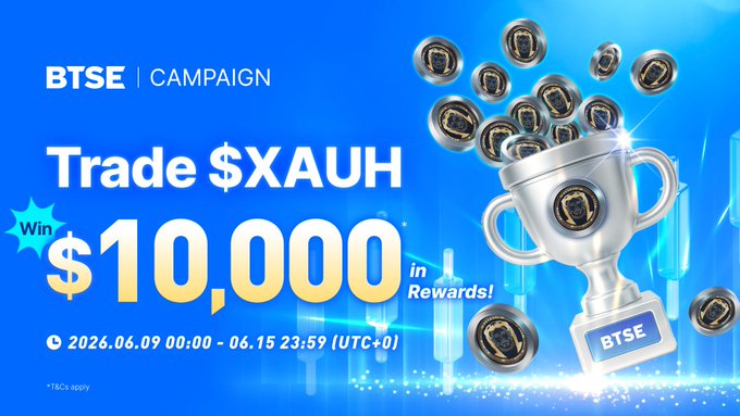 The image features an advertisement for a contest, with a silver trophy that has been "won" in Bitcoin Exchanges. The trophy's price tag shows as $10,000. A blue banner is also present, which prominently displays the text "btse Campaign". This suggests that there may be a campaign related to Bitcoin trading or cryptocurrency-related events happening at this specific venue.