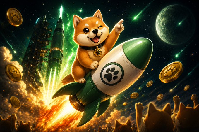 The image features a Shikou Inu, a small brown dog-like creature from Japanese culture, riding a green rocket ship through space with a planet visible behind them. The rocket has a white body and black fins, giving it a futuristic appearance. The background of the image is dark blue, which contrasts with the bright colors of the rocket and Shikou Inu. The caption for the image reads "SHIKU INU launches on Pump.fun TODAY! 3:00 PM UTC The next viral Inu is ready to take over. CA will be dropped early in our Telegram group Join now and be ready before launch: t.me/shikuinu See you on the moon #SHIKU".