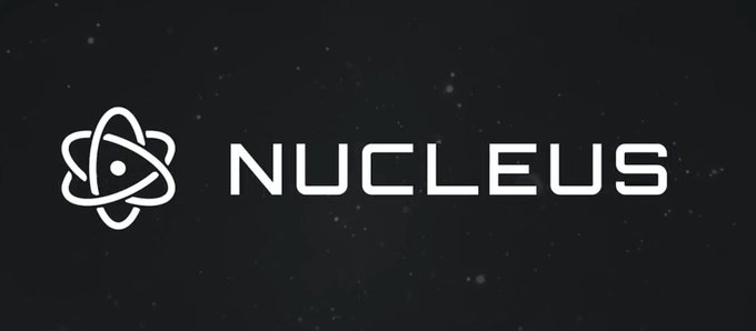 A logo displaying 'NUCLEUS' with an atomic/electron orbit symbol on a dark starry background.