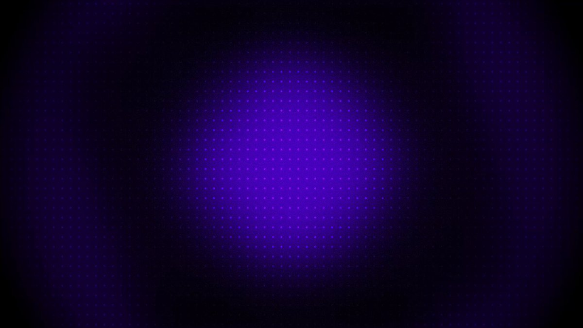 The image features a large screen with a purple background that has dots scattered throughout. The dots are positioned at various locations across the frame, creating an abstract pattern. In the corner of the image, there's a caption written in white text that reads "was a big user of pendle on ethereum over the years, really cool to see them on monad now". This caption is located near the top right corner of the screen and provides context about the content displayed.