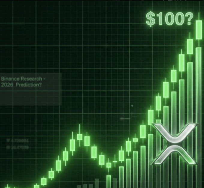 The image features a green color scheme with a large X at its center, which appears to be a symbol for Ripple, an alternative cryptocurrency that has grown rapidly over time. The XRP value is shown rising above $4, suggesting the potential success of this digital currency in the market. The graph displays an upward trend with several lines indicating growth and development in the cryptocurrency's value.