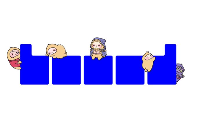 Cartoon illustration showing five cute characters in hooded outfits sitting in blue letter-shaped seats that spell out what appears to be 'LIMA'.