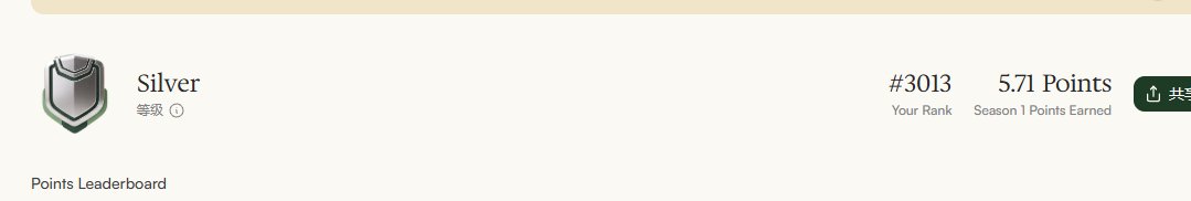 A user profile on the Arcus points leaderboard displays a Silver rank with a global ranking of #3013 and 5.71 Season 1 Points earned. The image relates to the post about the Arcus (ARC) airdrop campaign, showing the user's modest point accumulation while they discuss strategies like arbitrage and zero-cost interactions to maximize rewards.