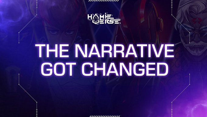A promotional banner with a purple sci-fi aesthetic features the text 'The Narrative Got Changed' alongside the 'Hamieverse' logo and two stylized characters.