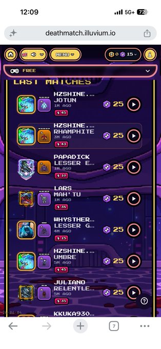 The image shows a phone screen displaying a list of game names, including "Illumium", "Hszaght!", "Pradotk!", and others. The text also mentions a free mode for the game called "illuvials". The phone is turned on with an internet browser open in the background, suggesting that someone might be searching for or discussing these games online.

The post by @illuviumio Lmao seems to be promoting a gaming event or competition related to the illuminium series of games. They are encouraging people to participate and claim their free mode by using the provided link in the image description.