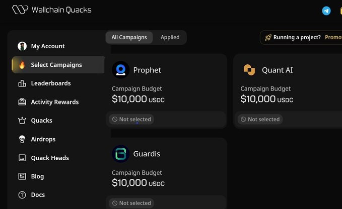 "Not Selected, Still Moving Just checked my Wallchain dashboard and didn't make it into the select campaign. It is what it is. Opportunities come and go. You just stay consistent and keep showing up, but it got me thinking about something else."