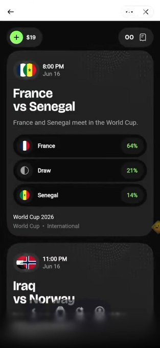 The image shows a cell phone screen displaying information about the World Cup. The content includes a list of sports teams with their respective locations, along with details about their performance. There are also images of logos for countries like France and Norway featured on different sections of the app. The overall layout seems to be organized with a variety of colorful elements that make it easy for users to navigate through the information. While browsing this content, one may come across posts discussing cryptocurrency trends or market strategies as they relate to the World Cup and other sports events. The post also emphasizes how to build an audience in such situations, highlighting the importance of sharing interesting information about popular sports events with a broader reach.