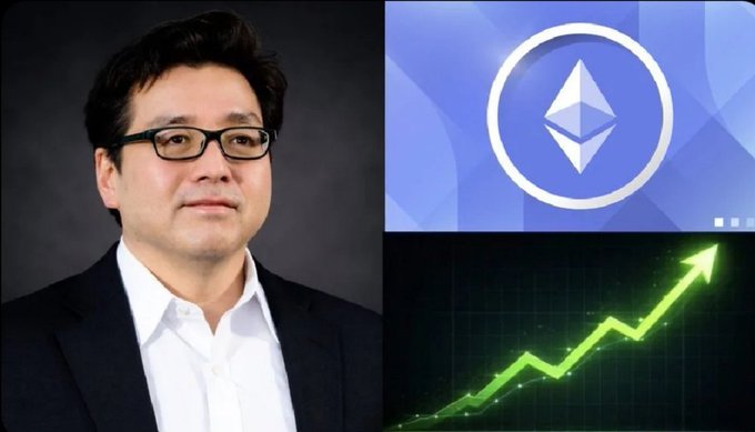A headshot of Tom Lee appears alongside the Ethereum (ETH) logo and a green upward-trending chart, visually reinforcing the post's message about BitMine's aggressive $11.14B Ethereum accumulation and its growing institutional significance.