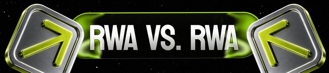 A promotional graphic displays 'RWA VS. RWA' in bold white text against a black background, flanked by metallic arrow icons.