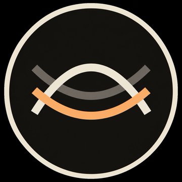 A logo featuring three interwoven curved lines in white, gray, and orange, enclosed within a cream-colored circular border on a black background, representing the Basket project mentioned in the accompanying ICO update.