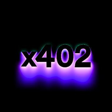 The image features a purple neon sign that reads "x4402". The background of the image is black, which makes the white numbers stand out prominently. There are also some words written below the numbers, but they do not seem to be directly related to the main focus of the image - the x4402 sign.