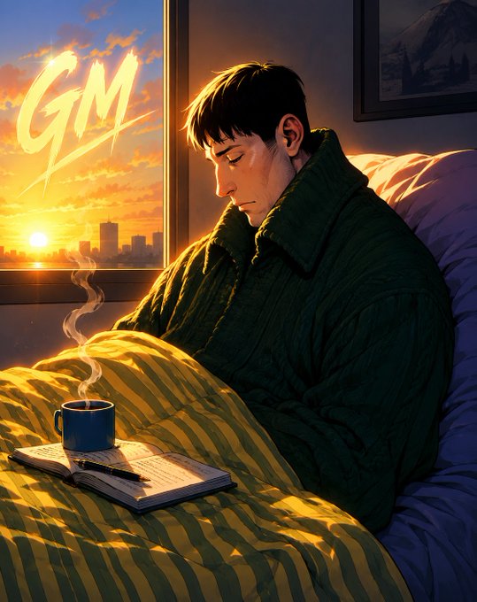 The image features a man lying down in bed with an open book next to him, holding a cup of coffee. The scene suggests that he might be enjoying his morning routine or taking some time for himself before starting his day. The focus on the man's actions and surroundings helps convey the message about simplicity and ease of use in Web3 technology.