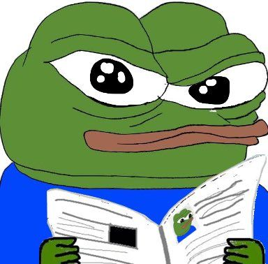 A sad Pepe the Frog is shown reading a newspaper, reflecting the daily memecoin recap highlighting significant price milestones for Runescape-inspired tokens like $gp at $32.5m, $CRACKER at $22m, $duel at $3.4m, and $santa at $1.8m.
