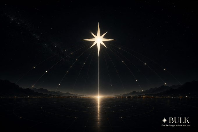 The image features an advertisement for "Bulk" promoting an art project or challenge with a star, mountains, and light. The focus of the ad seems to be on capturing the viewer's attention rather than providing additional information about the project or its purpose directly related to the content displayed in the image.