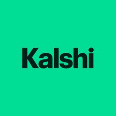 The word "Kalshi" is displayed in black text on a solid green background.