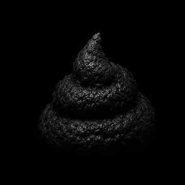 A glossy black coiled pile resembling poop sits against a dark background, used as the "ansem meme" referenced in the post asking whether to choose the bullish or manlet option. The image serves as a humorous visual punchline paired with the meme reference.