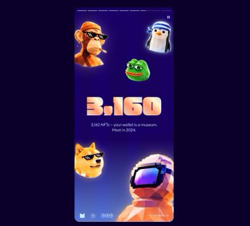 A screenshot shows a digital wallet collection displaying 3,160 NFTs earned, featuring cartoonish characters like a monkey with sunglasses, a penguin, a frog, a Shiba Inu dog, and a figure in a helmet, with the text reading "3,160 NFTs — you select is a maximum yield in 2024."

The image illustrates the post's discussion of the user's old MetaMask (小狐狸) wallet imported in 2019, highlighting the 3,000+ NFTs they've accumulated alongside some unsuccessful gas fee investments and airdrops over the years.
