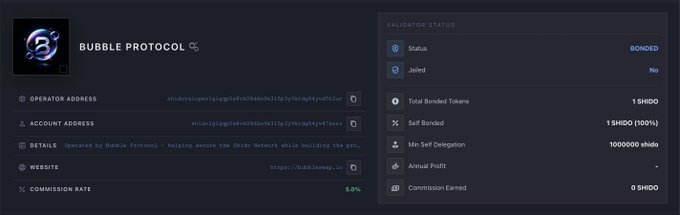 The image features an infographic or poster that shows a new chapter for Bubble Protocol joining the Shido validator set. The main message of the image is to inform users about this important event. It includes information such as the official launch of Bubble Protocol, which means that this development will lead to a major transformation within the industry. A post in the image also indicates an ongoing project and highlights that it is a "focus on what is in the image".