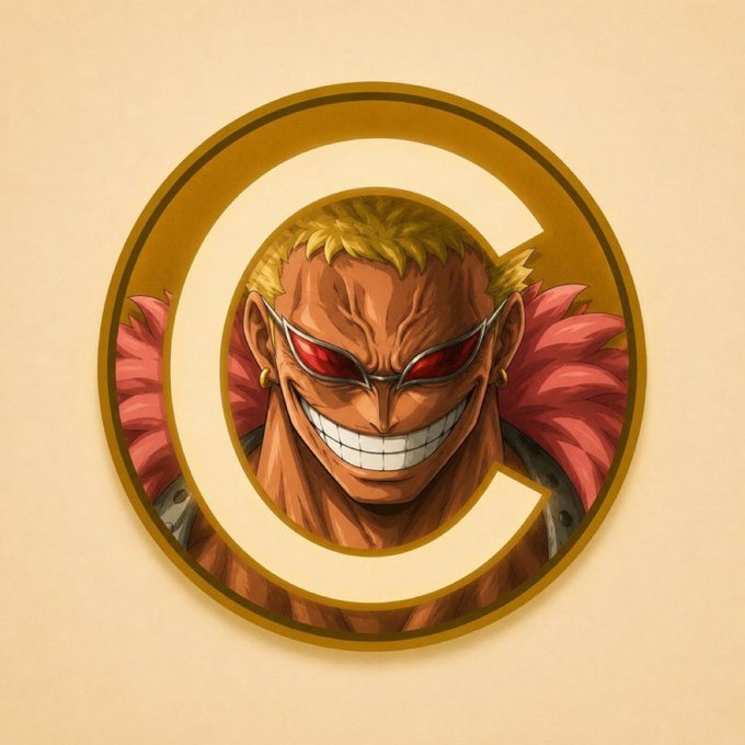 The image features an anime-style character with a wide grin, red sunglasses, and a red feathered coat, framed within a golden "C" emblem on a beige background. This appears to be a stylized logo associated with the CATE ($CATETOBILLIONS) cryptocurrency project, whose post highlights its large and growing community of supporters.