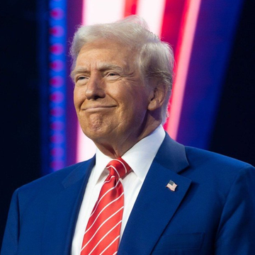 The image shows Donald Trump, whose recent comments about being a "big fan of crypto" and hinting that "Trump Accounts" could include Bitcoin are the subject of the accompanying post.