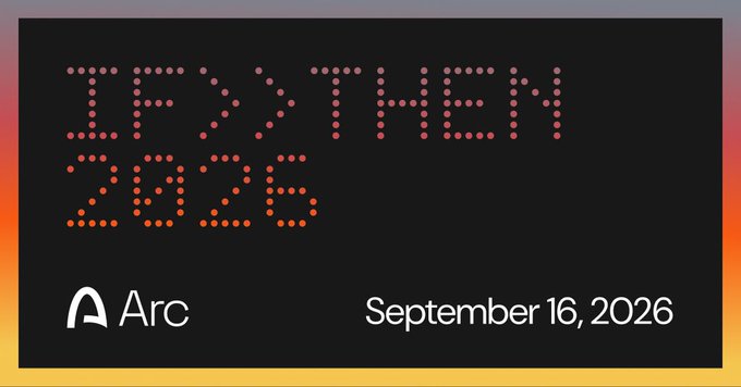 A dot-matrix style graphic displaying 'LPX TOKEN 2026' with the Arc logo and the date 'September 16, 2026' at the bottom.