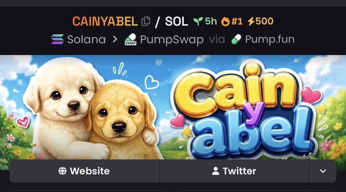 The image features a banner for a video game called "Cainyabel", which appears to be a social networking platform designed for gamers. The banner displays a cartoon image of two dogs, one white and one yellow, with the text "CAINYABEL" written above them. Below this, there is a list of items that can be purchased on the game's marketplace, including pumpkins, pumpkins, and other items related to the game. The post also mentions another potential runner for the game, suggesting that it might have gained some traction already.