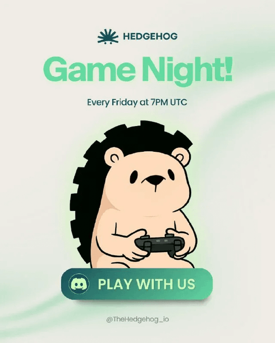 The image features a cartoon hedgehog holding a video game controller, likely a Nintendo Wii remote, as if playing a golf game. The hedgehog is wearing a hat and has a green button on its chest. The background of the image is white with a light blue gradient effect. The text in the image includes the phrase "Hedgehogs, it'S GAME NIGHT! And we're going golfing Tonight we are playing Putt Party on Discord!" which suggests that hedgehog gamers can gather for a game night and play golf-themed video games together using the provided controller.