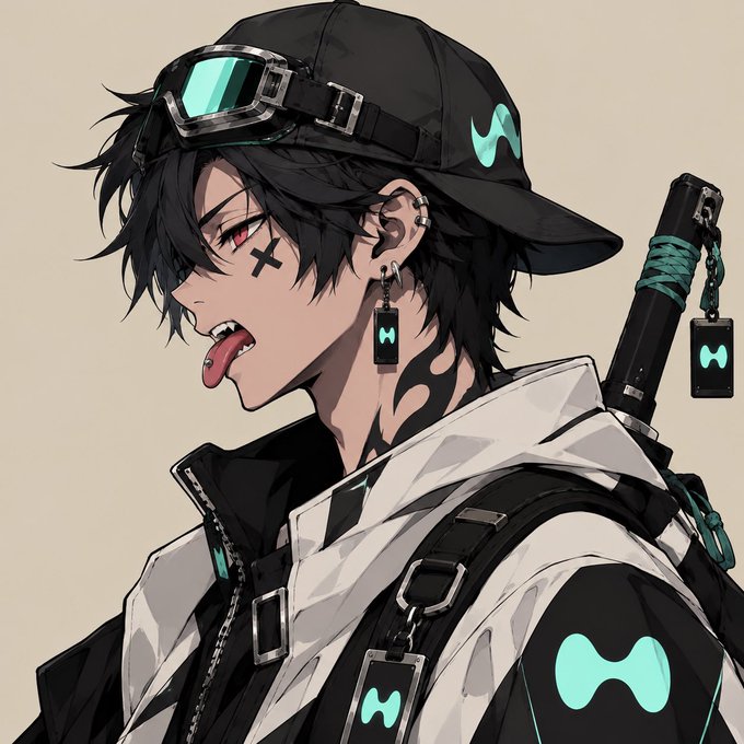 A stylized anime character in a black cap, goggles, and white-and-black streetwear with turquoise “H” logos and accessories. The post promotes Hyper Flux launching September 6, offering the first 444 wallets a free mint and whitelist opportunity on Hyperliquid and OpenSea.