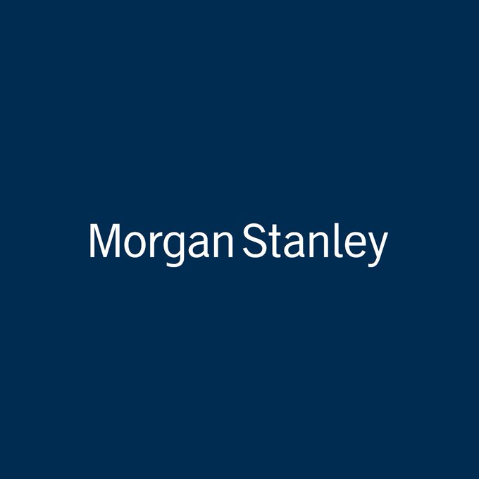 The image displays the Morgan Stanley logo in white text on a dark navy blue background, serving as a branded visual accompanying news about the bank's Bitcoin ETF holdings of 9,261 BTC valued at approximately $779 million just five months after launch.