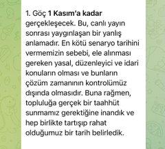 The image shows a Turkish social media post beginning with "1. Göç 1 Kasım'a kadar gerçekleşecek," which roughly translates to a statement about a migration being completed by November 1st, with the author explaining their personal reasoning and timeline for withdrawing due to dissatisfaction with the management team's response times and the community's answers. The image appears largely unrelated to the post's caption, which promotes $hot #holochain #holofuel and references a manager named Cameron Burgess.