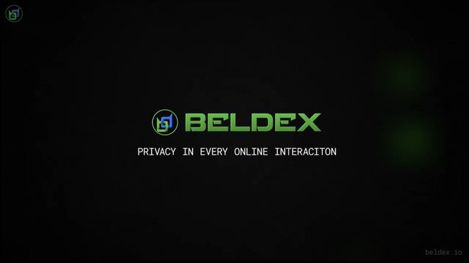 A promotional graphic for BELDEX with the tagline 'PRIVACY IN EVERY ONLINE INTERACITON' and 'beldex.io' in the corner.