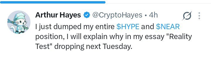 The image features a Twitter post from Arthur Hayes, where he has written an explanation about why he has dumped all $HYPE tokens onto liquidity providers. The post also includes some negative comments on Twitter regarding him and his decision to sell these tokens. The main focus of the image is an illustration of these negative sentiments towards Hayes, as well as a description of how the money was used.