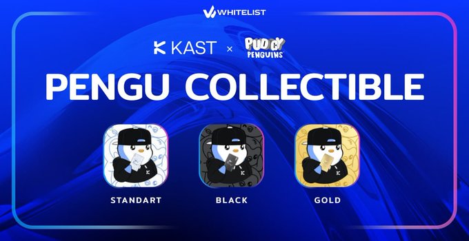 In this image, there are three Penguin Collectible items displayed against blue background with text overlays explaining their features or benefits. The penguin characters represent a theme from the Pudgy Penguins game. A post about this penguin-themed collection encourages users to click on each penguin icon to learn more details and potentially earn an SBT if they're interested in gaming and collecting items inspired by the Pudgy Penguin game.