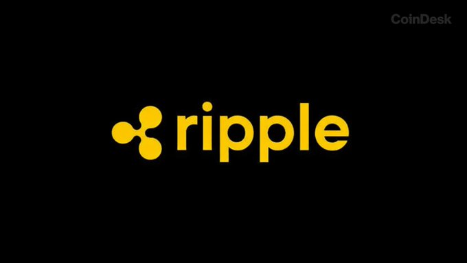 The image displays the yellow Ripple logo and wordmark on a black background, with the "CoinDesk" watermark in the top right corner. This branding accompanies the announcement of Ripple Prime's launch of Delta One, a trading service for institutional clients.