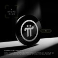 A dark, stylized image features a circular emblem with the Pi (π) logo prominently displayed in the center, accompanied by the text "DROP CLUB" in the upper-left corner, visually representing OKX's announcement of distributing 500,000 $PI tokens through its X Drops Club.