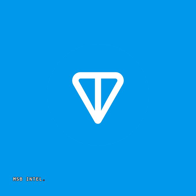 A solid blue square displaying a white downward-pointing triangle logo in the center, with the text 'MSB INTEL.' in the bottom left corner.