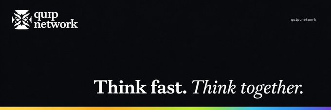 The image features a black banner with white text that reads "Think fast. Think together." This message encourages people to think quickly about their goals, while also emphasizing the importance of working together towards those goals. The text is positioned at the top of the banner, making it stand out against the dark background.