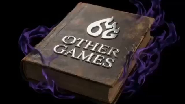 The image features a book titled "OTHER GAMES" with a fire-like design around its edges, creating an intriguing visual effect against a black background. The text "Other Games" is written above the book, indicating that this is a post about gaming or related content. The post appears to be posted at 9 PM EST on Tuesday, starting from June 9th and ending on September 9th.