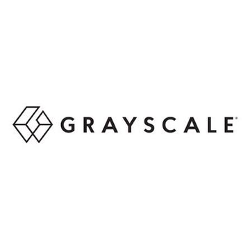 The Grayscale logo, featuring its geometric cube icon alongside the "GRAYSCALE" name, is displayed, corresponding to the post that references the firm's analysis on three potential catalysts for Bitcoin's price movement.