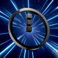 The image features a circular metallic emblem containing three stacked cubes against a dynamic blue starburst background. This abstract logo symbolizes the launch of **$NIGHT** (Midnight) trading on OKJ in Japan, following its listing alongside Cardano on Sony's S.BLOX exchange.