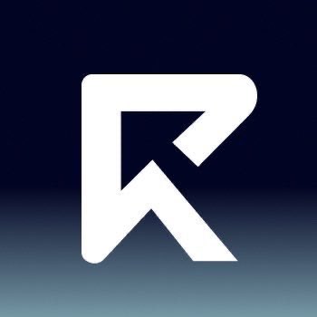 A stylized white "R" logo on a dark gradient background, representing the RunUp platform's branding for its new stock perpetual contract product.

The logo visually ties to the post by symbolizing the "RunUp" platform mentioned as the "stock perp pad," where users pick markets and go long or short on launched tokens.