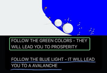 A graphic references Evernorth’s blue lighting of Namsan Tower for “XRP Seoul,” alongside text reading “FOLLOW THE GREEN COLORS - THEY WILL LEAD YOU TO PROSPERITY” and “FOLLOW THE BLUE LIGHT - IT WILL LEAD YOU TO AVALANCHE.”