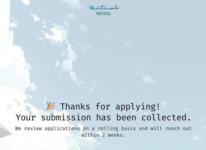 The image shows a blue sky with clouds, which serves as the background of the post. The main content of the post is about an application that was just submitted by the founder of @Capminal for extra compute funding from @virtuals_io. The post also mentions that the application will be reviewed within 2 weeks and will reach out to the founder with the results.