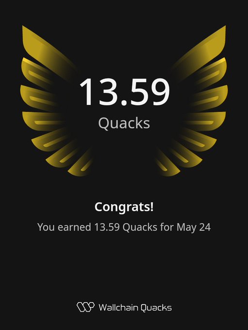 urn of gold and white feathers, with a 13.59 Quacks achievement displayed on the right side.