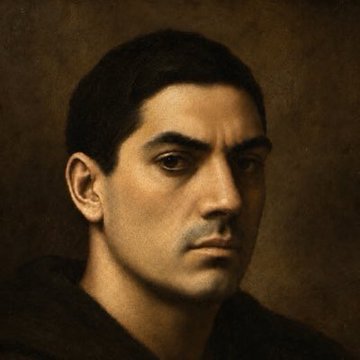 A classical portrait painting of a young man with dark hair and a solemn expression, his proud gaze suggesting an air of self-importance that matches the post's jab at someone with an outsized ego who reacts poorly to criticism.
