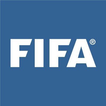 The image displays the white "FIFA" wordmark logo on a solid blue background, representing the global football governing body whose digital collectibles platform, FIFA Collect, has surpassed 1 million users on the Avalanche blockchain.