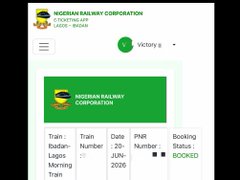 The image shows a cell phone screen displaying information about an upcoming train journey, specifically from Lagos to Abuja as part of the @arc Nigerian meetup happening today! The person is excited for this trip and has already contributed to the cause on the app. The text in the image promotes the event, encouraging users to join and experience it together with fellow travel enthusiasts who might not have been able to attend due to various constraints like distance or time.