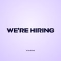A purple "We're Hiring" graphic is displayed, signaling an open position. This complements the post's announcement that EVEDEX is seeking a Head of B2C Sales to build and scale their team.