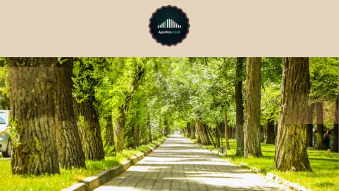 A scenic photograph of a tree-lined pathway with large green trees on both sides under a clear sky, featuring an 'Aperitivos Rituals' logo at the top.